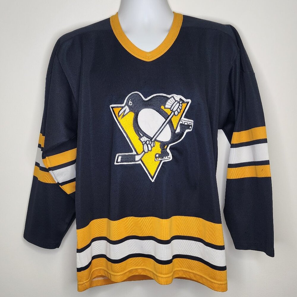 Vintage 80s Maska CCM Pittsburgh Penguins NHL Hockey Jersey (M)